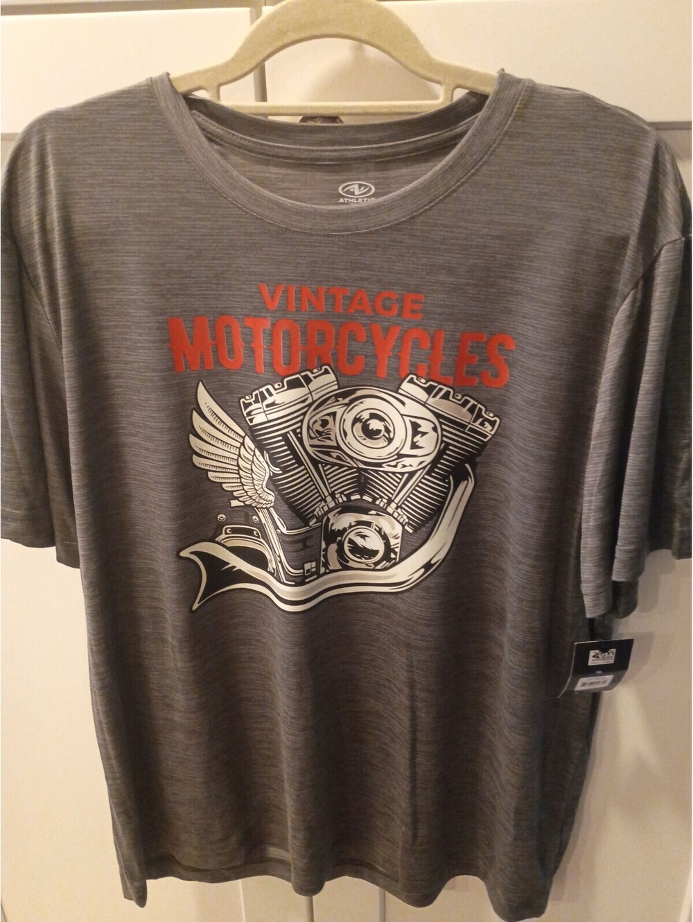 Athletic Works XL Vintage Motorcycles Graphic T-Shirt Gray
